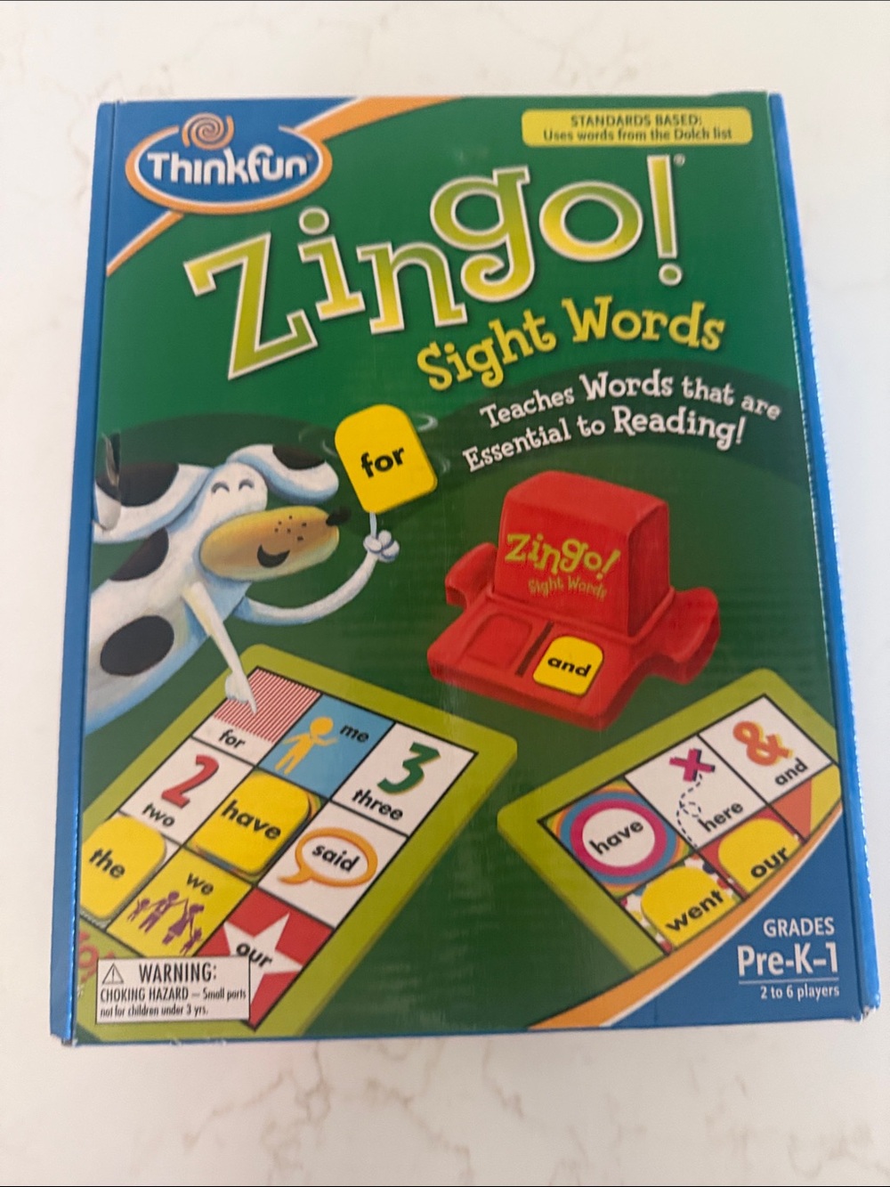 3/$25 Think! Zingo! Sight Words Game - Green & Red